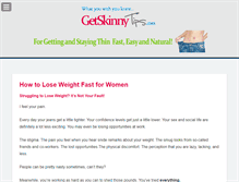 Tablet Screenshot of getskinnytips.com